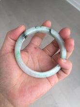 Load image into Gallery viewer, 56.5mm Certificated sunny green/dark green/white jadeite jade bangle BK120-8240