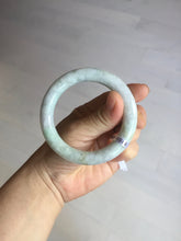 Load image into Gallery viewer, 53.9mm Certified 100% natural Type A light green purple brown chubby round cut jadeite jade bangle BQ16-5818