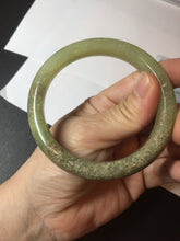 Load image into Gallery viewer, 58.4mm certified Type A 100% Natural yellow/brown flying dandelions nephrite Jade bangle HF80-0469