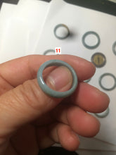Load image into Gallery viewer, 100% natural type A light green/blue Guatemala jadeite jade band ring C123