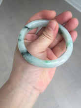 Load image into Gallery viewer, 56.5mm Certificated sunny green/dark green/white jadeite jade bangle BK120-8240