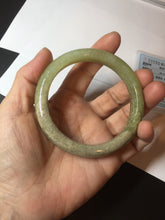 Load image into Gallery viewer, 58.4mm certified Type A 100% Natural yellow/brown flying dandelions nephrite Jade bangle HF80-0469