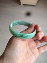 Load image into Gallery viewer, 51.7mm certified 100% natural Type A sunny green/gray jadeite jade bangle BK6-3358