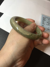 Load image into Gallery viewer, 58.4mm certified Type A 100% Natural yellow/brown flying dandelions nephrite Jade bangle HF80-0469