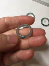 Load image into Gallery viewer, 15.7mm size 5 100% natural type A icy watery green/blue icy watery Guatemala jadeite jade band ring group BP87
