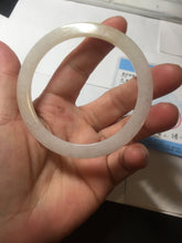 Load image into Gallery viewer, 56mm certified 100% natural type A light yellow brown sugar flat jadeite jade bangle PA169-6634