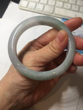 Load image into Gallery viewer, 57.5mm certified 100% natural Type A light green/purple jadeite jade bangle PE9-0311