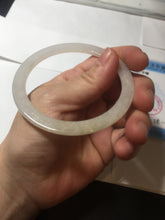 Load image into Gallery viewer, 56mm certified 100% natural type A light yellow brown sugar flat jadeite jade bangle PA169-6634