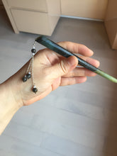 Load image into Gallery viewer, 15cm 100% Natural light green black gray blue Xiu Jade Serpentine hairpin AW33