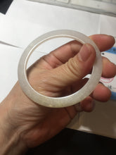 Load image into Gallery viewer, 56mm certified 100% natural type A light yellow brown sugar flat jadeite jade bangle PA169-6634