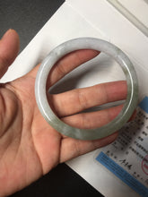 Load image into Gallery viewer, 58.7mm Certified Type A 100% Natural green white slim round cut Jadeite Jade bangle Y169-3693