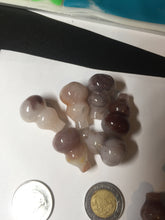 Load image into Gallery viewer, 100% natural icy purple/brown/red Quartzite (jinsi jade, 金丝玉) Golden Silk Jade gourd ( 葫芦, 福禄) pendant/handhold worry stone/desk decor SY73