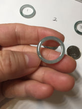 Load image into Gallery viewer, 15.7mm size 5 100% natural type A icy watery green/blue icy watery Guatemala jadeite jade band ring group BP87