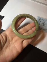 Load image into Gallery viewer, 58.4mm certified Type A 100% Natural yellow/brown flying dandelions nephrite Jade bangle HF80-0469