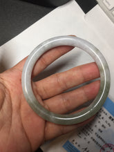 Load image into Gallery viewer, 58.7mm Certified Type A 100% Natural green white slim round cut Jadeite Jade bangle Y169-3693
