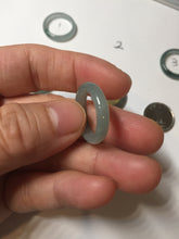 Load image into Gallery viewer, 15.7mm size 5 100% natural type A icy watery green/blue icy watery Guatemala jadeite jade band ring group BP87