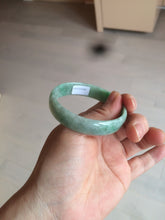 Load image into Gallery viewer, 51.7mm certified 100% natural Type A sunny green/gray jadeite jade bangle BK6-3358