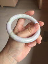 Load image into Gallery viewer, 58.5mm Certified Type A 100% Natural light green/sunny green/brown/black chubby round cut Jadeite bangle PD86-1096