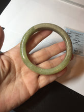 Load image into Gallery viewer, 58.4mm certified Type A 100% Natural yellow/brown flying dandelions nephrite Jade bangle HF80-0469