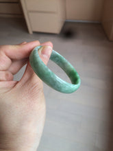 Load image into Gallery viewer, 51.7mm certified 100% natural Type A sunny green/gray jadeite jade bangle BK6-3358
