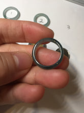 Load image into Gallery viewer, 15.7mm size 5 100% natural type A icy watery green/blue icy watery Guatemala jadeite jade band ring group BP87