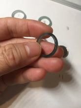 Load image into Gallery viewer, 15.7mm size 5 100% natural type A icy watery green/blue icy watery Guatemala jadeite jade band ring group BP87