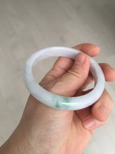 Load image into Gallery viewer, 56.5mm certified Type A 100% Natural purple white green Jadeite Jade bangle AJ80-1266
