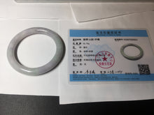 Load image into Gallery viewer, 58.5mm certified type A 100% Natural light green/purple round cut Jadeite Jade bangle BM83-0021
