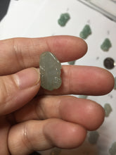 Load image into Gallery viewer, 100% natural type A icy watery jadeite jade green/white 3D PiXiu(貔貅) pendant group necklace F160