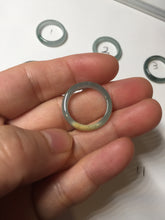 Load image into Gallery viewer, 15.7mm size 5 100% natural type A icy watery green/blue icy watery Guatemala jadeite jade band ring group BP87