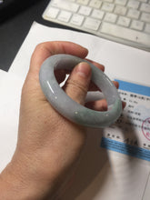 Load image into Gallery viewer, 52.7mm certified 100% natural Type A light green/purple jadeite jade bangle PE10-0323
