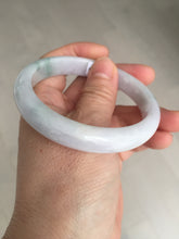 Load image into Gallery viewer, 56.5mm certified Type A 100% Natural purple white green Jadeite Jade bangle AJ80-1266
