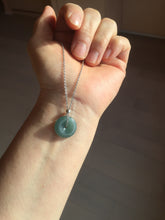 Load image into Gallery viewer, 13-17.5mm Type A 100% Natural blue light green dark green gray Guatemala Jadeite Jade Safety Guardian Button donuts Pendant group PH109