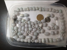 Load image into Gallery viewer, 12mm Type A 100% Natural white/light green/purple olive shape Jadeite Jade LuluTong (Every road is smooth) beads AX23 (Add on item)