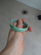 Load image into Gallery viewer, 51.7mm certified 100% natural Type A sunny green/gray jadeite jade bangle BK6-3358