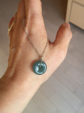 Load image into Gallery viewer, 13-17.5mm Type A 100% Natural blue light green dark green gray Guatemala Jadeite Jade Safety Guardian Button donuts Pendant group PH109