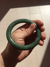 Load image into Gallery viewer, 57.5m certified 100% Natural dark green/black nephrite (碧玉) bangle HT168-6-3916