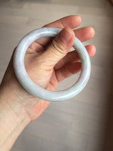 Load image into Gallery viewer, 58.5mm certified type A 100% Natural light green/purple round cut Jadeite Jade bangle BM83-0021