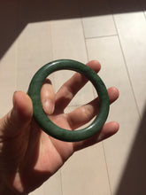 Load image into Gallery viewer, 57.5m certified 100% Natural dark green/black nephrite (碧玉) bangle HT168-6-3916