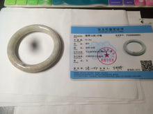 Load image into Gallery viewer, 56.8mm certified 100% natural type A light green/purple/yellow round cut jadeite jade bangle D121-8931