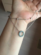 Load image into Gallery viewer, Double Layer Necklace with 100% natural Type A dark Green blue Guatemala Jadeite ring Choker Style Upper Layer Necklace PH28