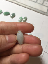 Load image into Gallery viewer, Type A 100% Natural icy watery light sunny green/white/purple jadeite Jade magnolia buds Pendant BF153