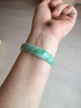 Load image into Gallery viewer, 51.7mm certified 100% natural Type A sunny green/gray jadeite jade bangle BK6-3358