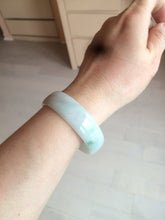 Load image into Gallery viewer, 52.2mm certified 100% natural Type A sunny green/white/purple jadeite jade bangle BK7-2419
