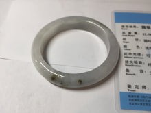 Load image into Gallery viewer, 46mm Certified Type A 100% Natural icy watery light green white clear Jadeite Jade bangle BS88-6685