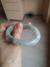 Load image into Gallery viewer, 51.5mm certified 100% natural Type A light green/white oval jadeite jade bangle AZ124-2782