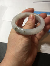 Load image into Gallery viewer, 46mm Certified Type A 100% Natural icy watery light green white clear Jadeite Jade bangle BS88-6685
