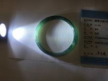 Load image into Gallery viewer, 55.7mm Type A 100% Natural dark green/blue/gray/black Guatemala slim round cut Jadeite bangle PJ108-5630