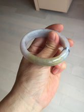 Load image into Gallery viewer, 47mm 100% natural Type A sunny green purple yellow brown oval jadeite bangle PD15