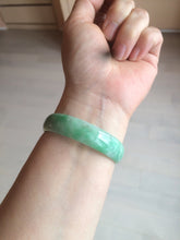Load image into Gallery viewer, 52.5mm certified 100% natural Type A sunny green jadeite jade bangle BK5-3359